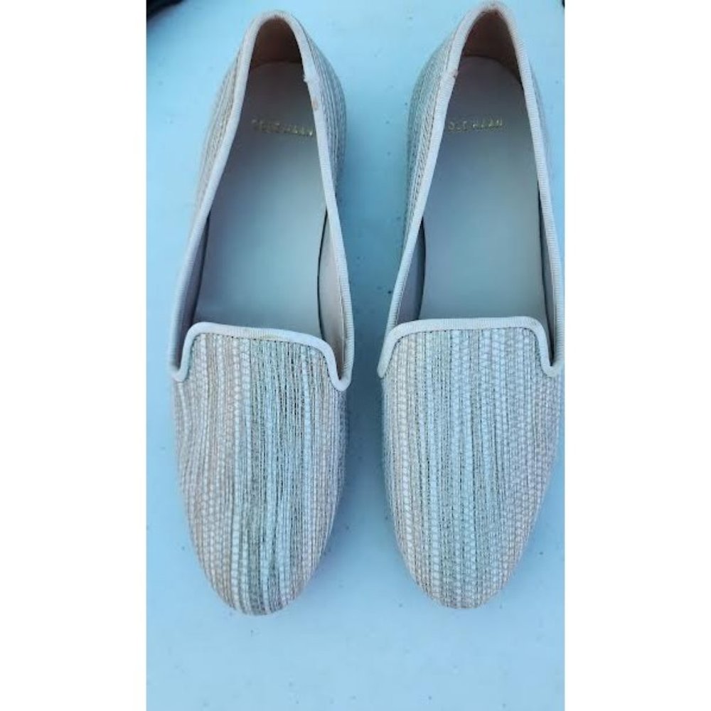Cole Haan Women's Size 8.5 8 1/2 Tan white loafers comfort shoes